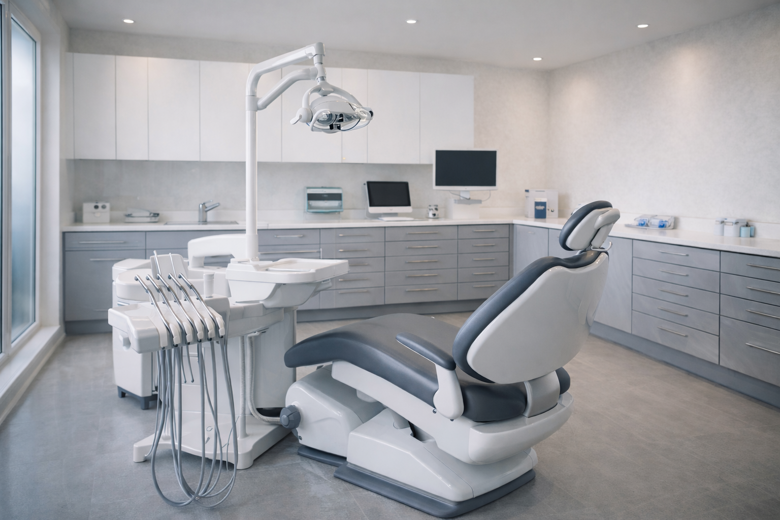 Modern UK dental practice interior illustrating the future of dental nursing through organised clinical systems and professional environments